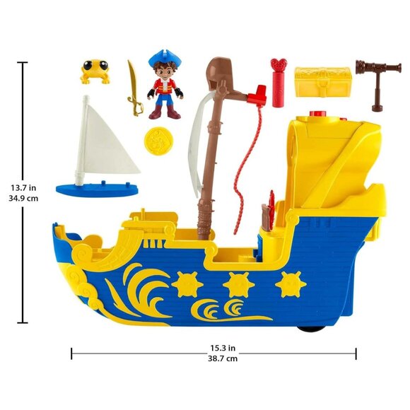 Fisher-Price Santiago of the Seas Toy Pirate Ship Lights & Sounds El Bravo - Picture 6 of 8